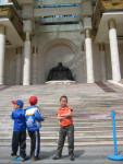 Dzjengis Khan monument in het centrum van Ulaanbaatar