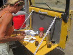 Lunchpauze op de klep