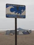 Waarschuwingsbord voor tsunami´s