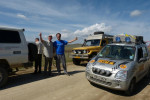 Een van de Braziliaanse deelnemers aan de London-Mongolia-rallye