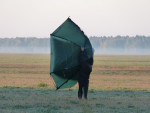 Tentje moet drogen, dus brengt Berthus 'm naar de zon