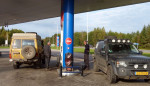 Nog even de tanks vullen met goedkope Russische diesel.
